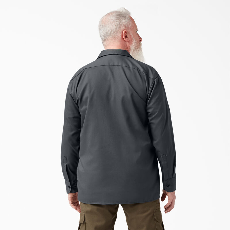 Dickies Relaxed Fit Long Sleeve Work Shirt Charcoal Gray ID-jaSOCQLD