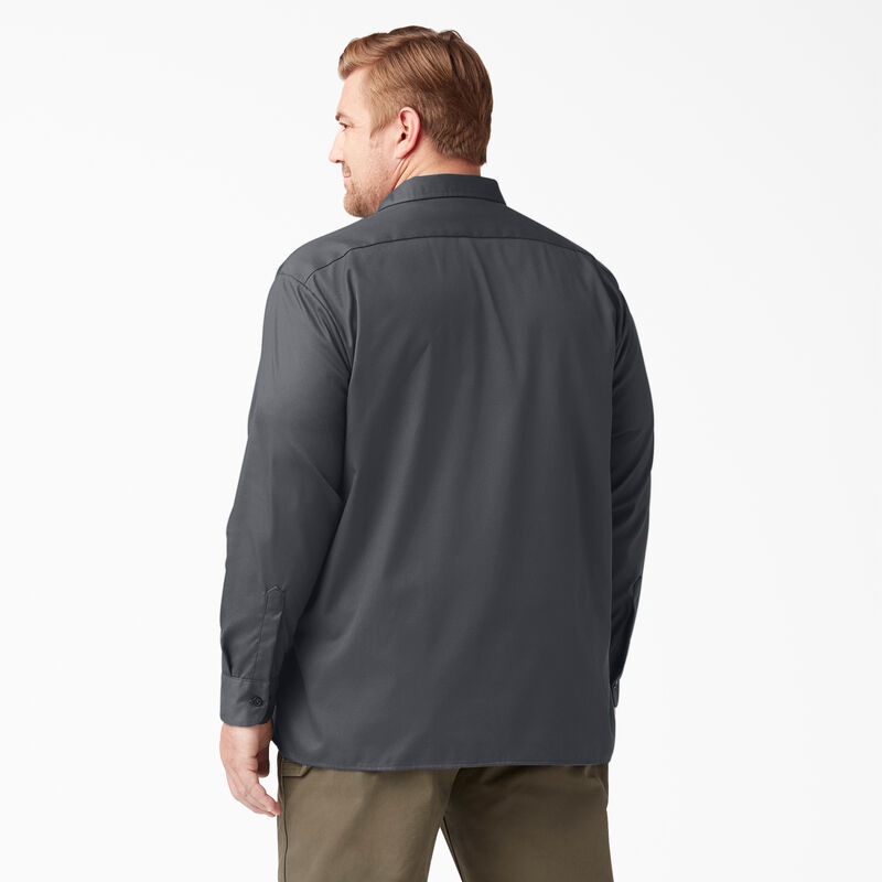 Dickies Relaxed Fit Long Sleeve Work Shirt Charcoal Gray ID-jaSOCQLD