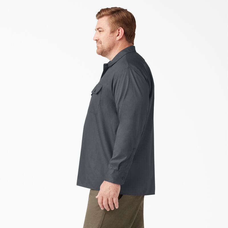 Dickies Relaxed Fit Long Sleeve Work Shirt Charcoal Gray ID-jaSOCQLD