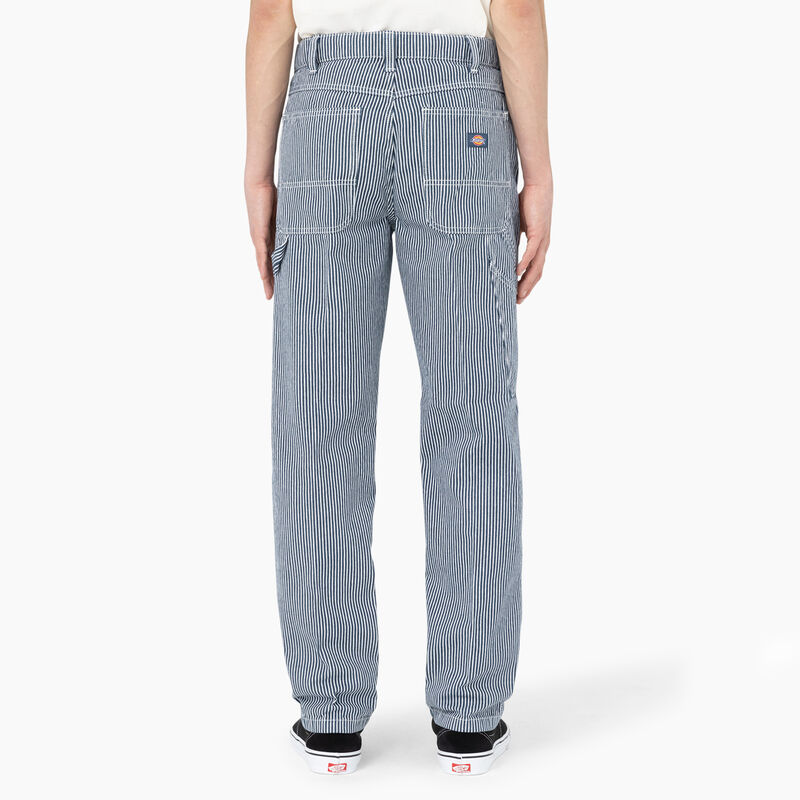 Dickies Garyville Regular Fit Hickory Stripe Carpenter Pants Ecru/Airforce Blue ID-jfhQkzJv