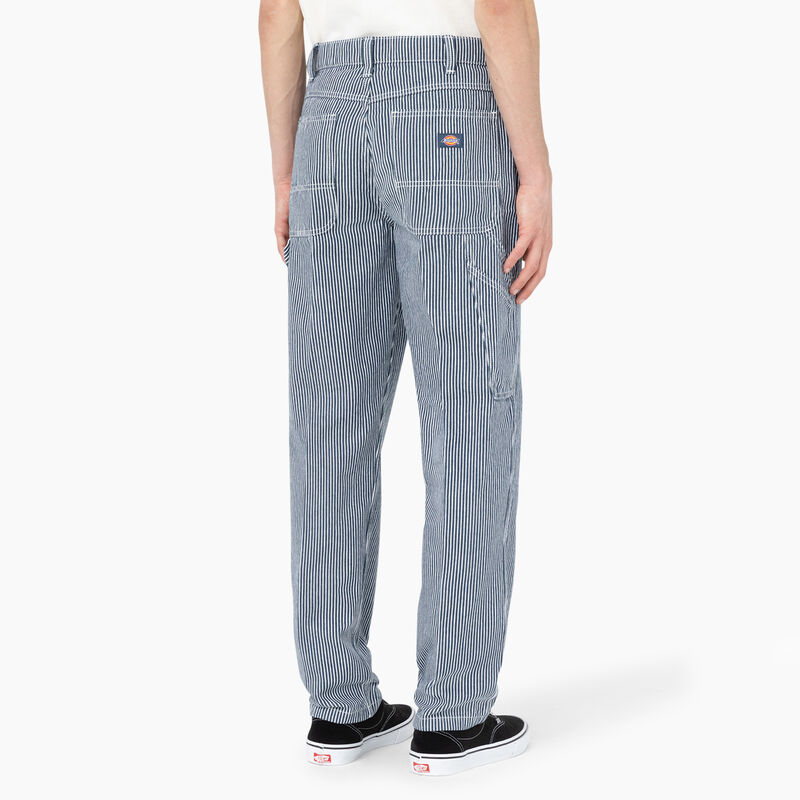 Dickies Garyville Regular Fit Hickory Stripe Carpenter Pants Ecru/Airforce Blue ID-jfhQkzJv