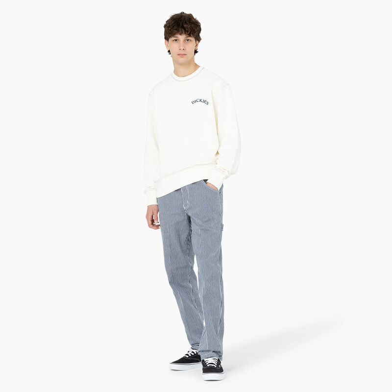 Dickies Garyville Regular Fit Hickory Stripe Carpenter Pants Ecru/Airforce Blue ID-jfhQkzJv