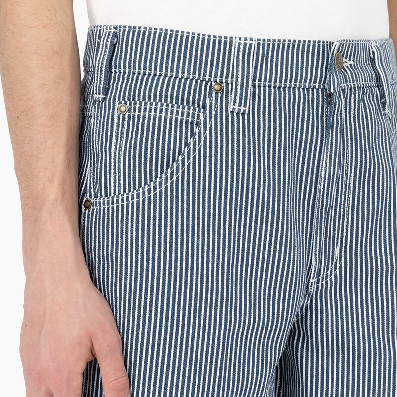 Dickies Garyville Regular Fit Hickory Stripe Carpenter Pants Ecru/Airforce Blue ID-jfhQkzJv