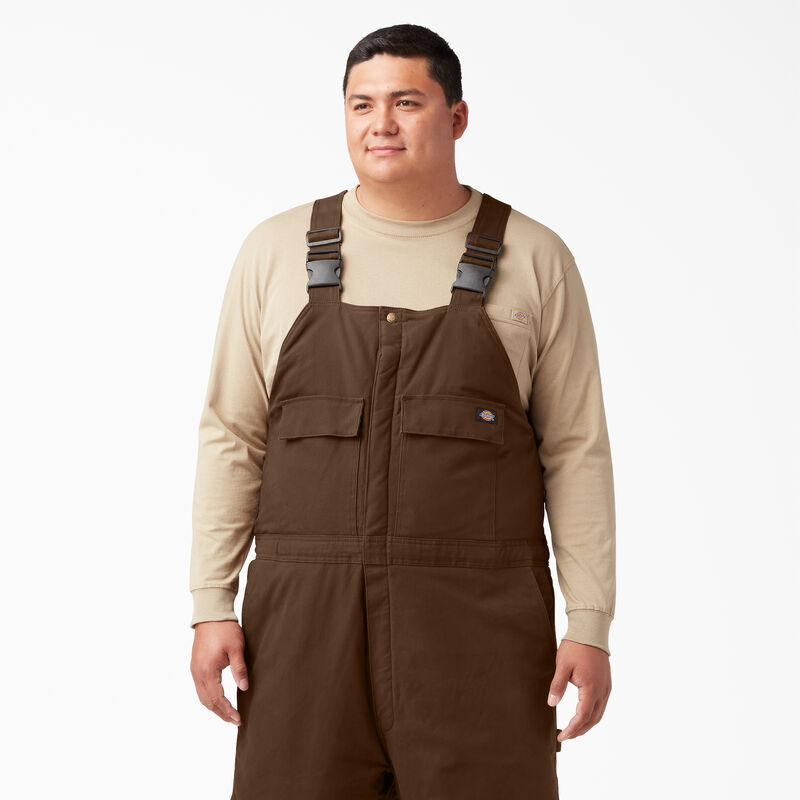 Dickies Sanded Duck Insulated Bib Overalls Timber Brown ID-jtjMvBqH