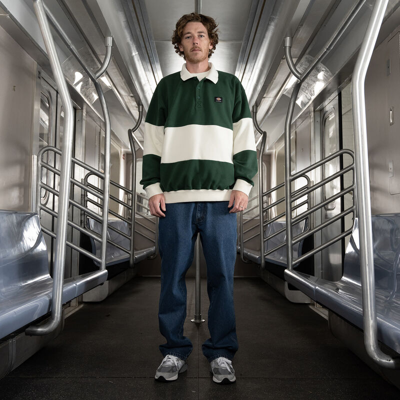 Dickies Jake Hayes Long Sleeve Rugby Shirt Rugby Pine Stripe ID-jyctOhmT