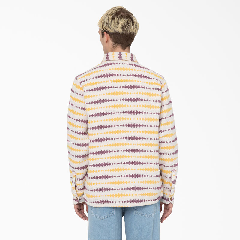 Dickies Falkville Long Sleeve Shirt Ecru/Grape ID-k1RFlPDS