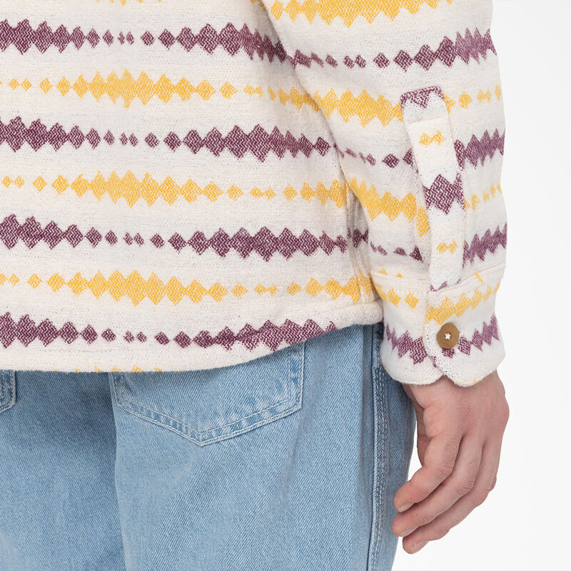 Dickies Falkville Long Sleeve Shirt Ecru/Grape ID-k1RFlPDS
