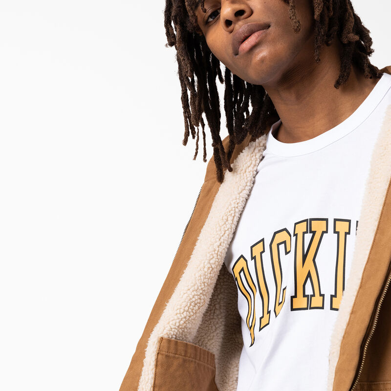 Dickies Hooded Bomber Jacket Stonewashed Brown Duck ID-k1Tg8sXx