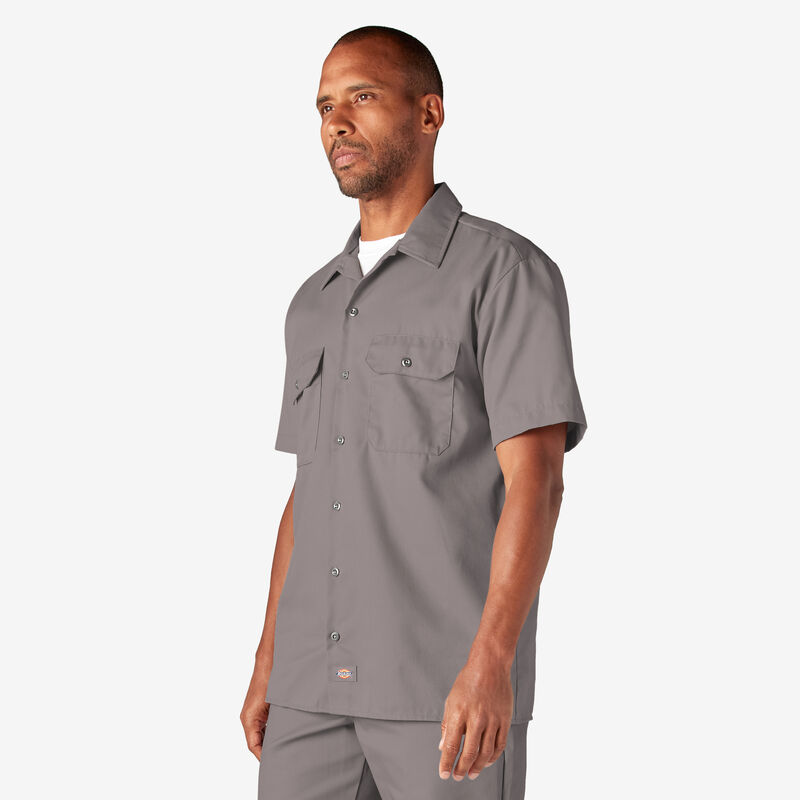 Dickies Short Sleeve Work Shirt Silver ID-k5djv3G1