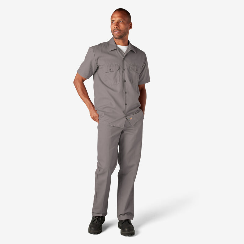 Dickies Short Sleeve Work Shirt Silver ID-k5djv3G1