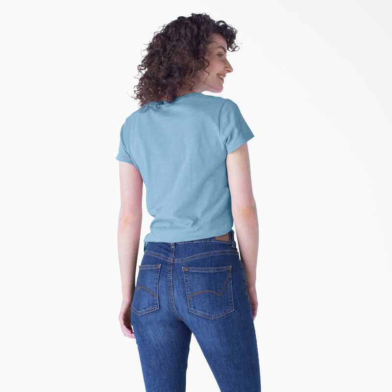 Dickies Short Sleeve V-Neck T-Shirt Dusty Blue ID-kRbVPjZI