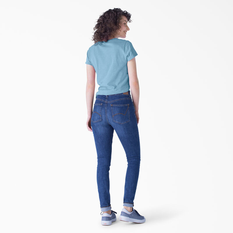 Dickies Short Sleeve V-Neck T-Shirt Dusty Blue ID-kRbVPjZI