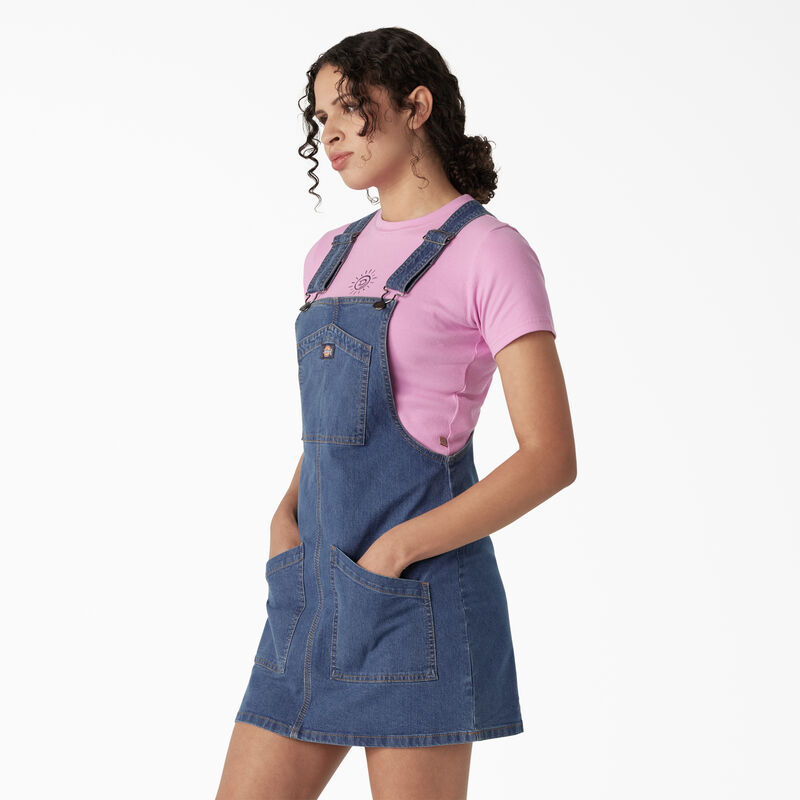 Dickies Regular Fit Denim Bib Overall Dress Stonewashed Vintage Blue ID-kRpQYsVm