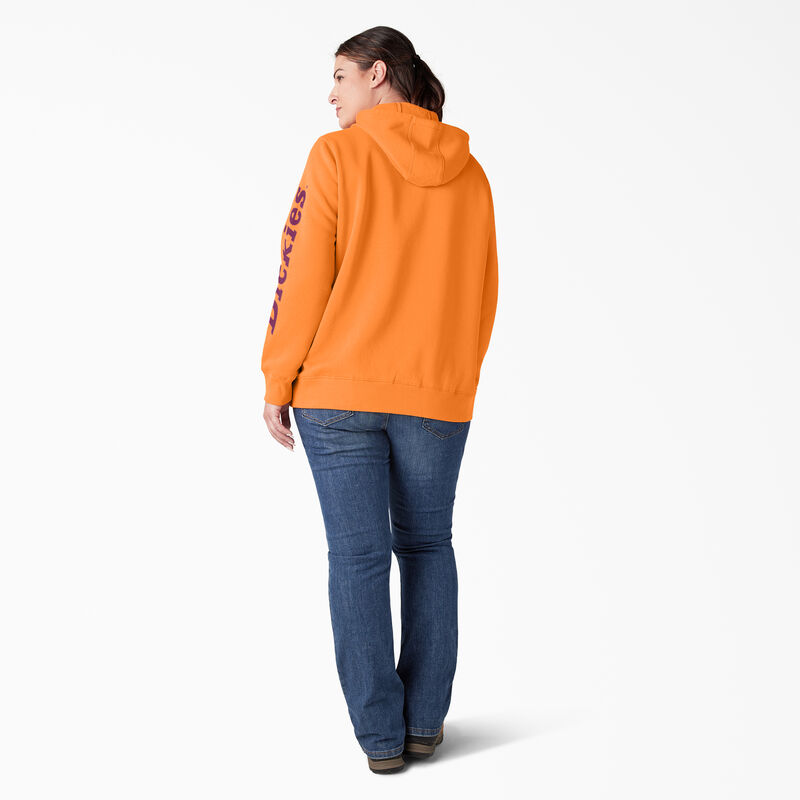 Dickies Plus Heavyweight Logo Sleeve Pullover Orange Pepper ID-kS6iDjb0