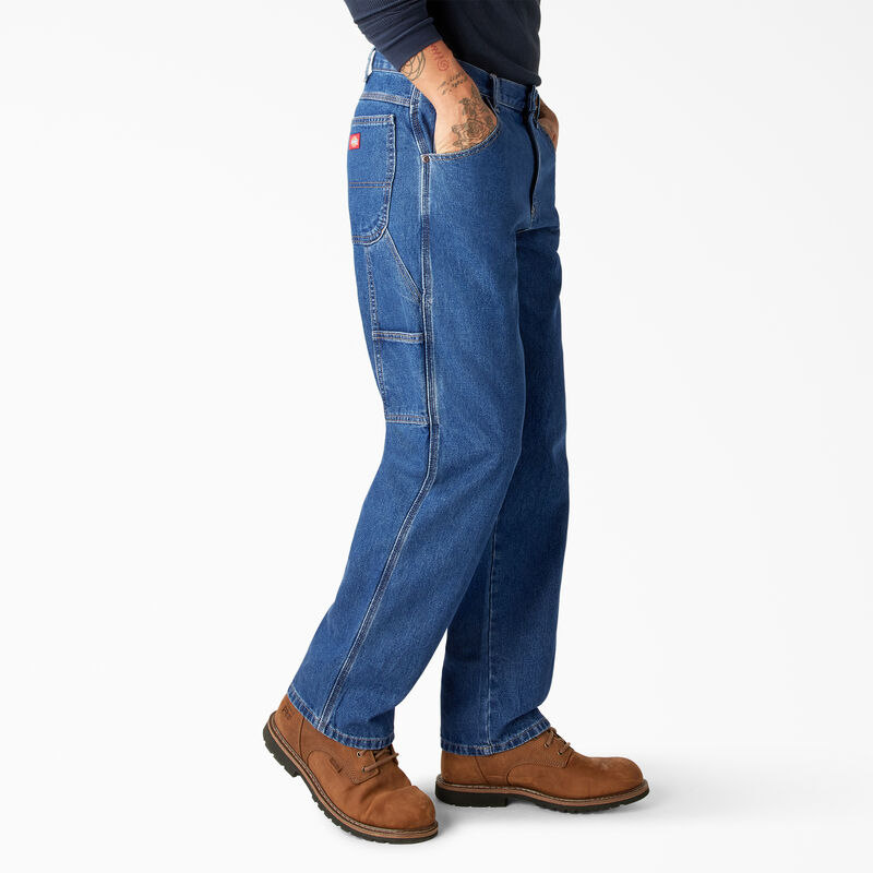 Dickies Relaxed Fit Carpenter Jeans Stonewashed Indigo Blue ID-kcdO9u1t