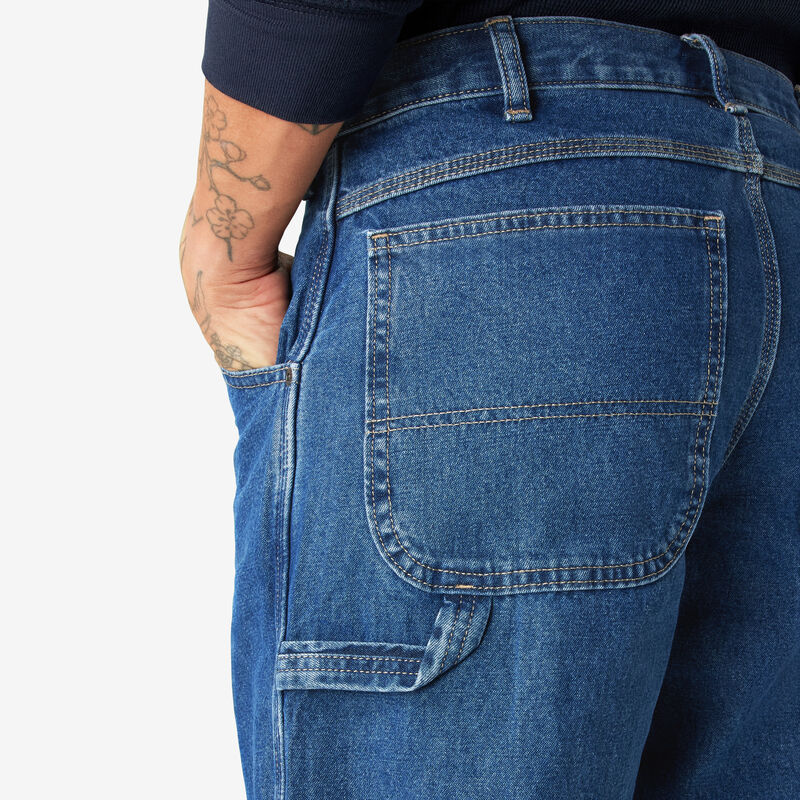 Dickies Relaxed Fit Carpenter Jeans Stonewashed Indigo Blue ID-kcdO9u1t
