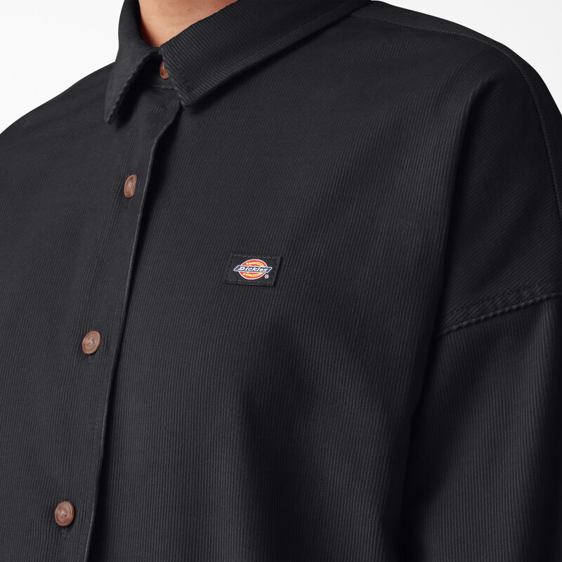 Dickies Halleyville Oversized Corduroy Shirt Black ID-kd78c1qq