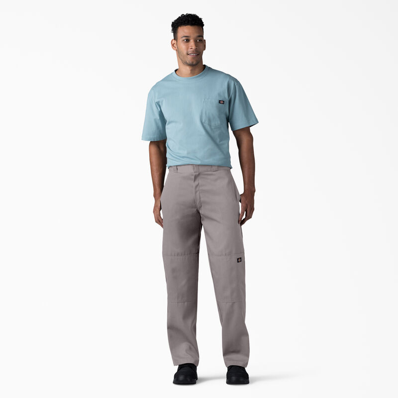 Dickies Loose Fit Double Knee Work Pants Silver ID-kdFmQDAw