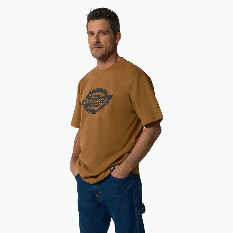 Dickies Short Sleeve Heavyweight Logo T-Shirt Brown Duck ID-kvUpr4NJ