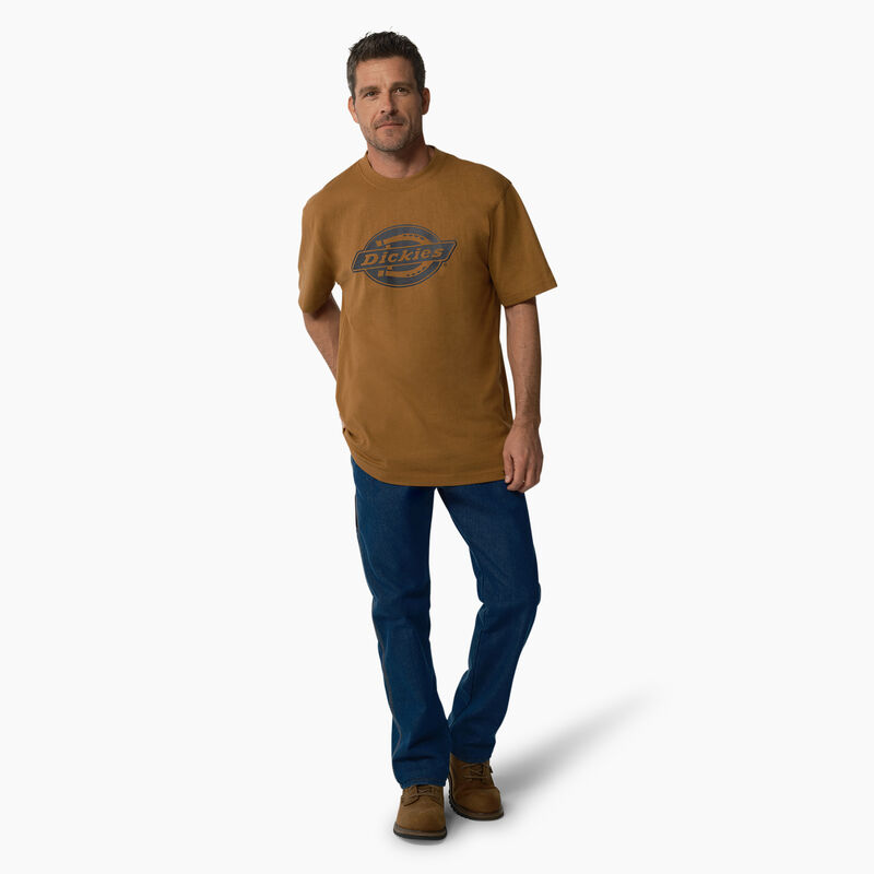 Dickies Short Sleeve Heavyweight Logo T-Shirt Brown Duck ID-kvUpr4NJ