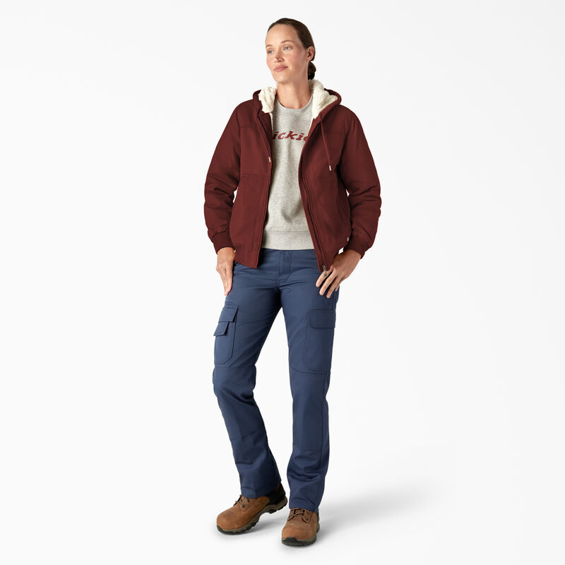 Dickies Fleece Lined Duck Canvas Jacket Rinsed Fired Brick ID-kyR6Pfi7