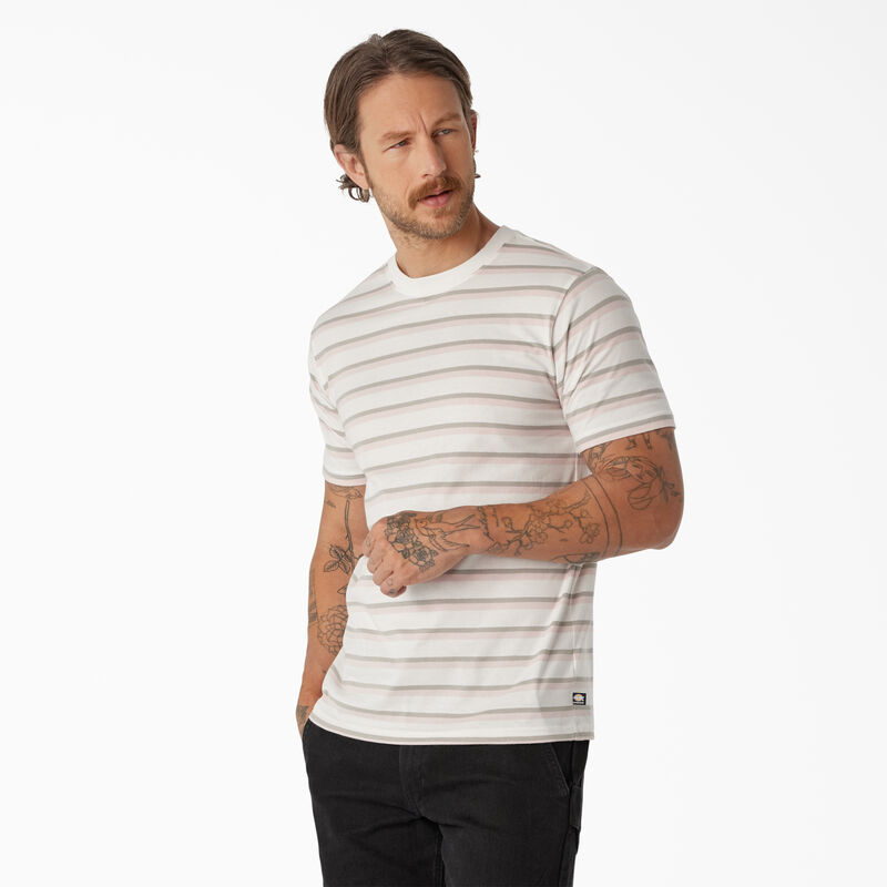 Dickies Skateboarding Striped T-Shirt Lotus Pink/White Stripe ID-l0YvZcbZ