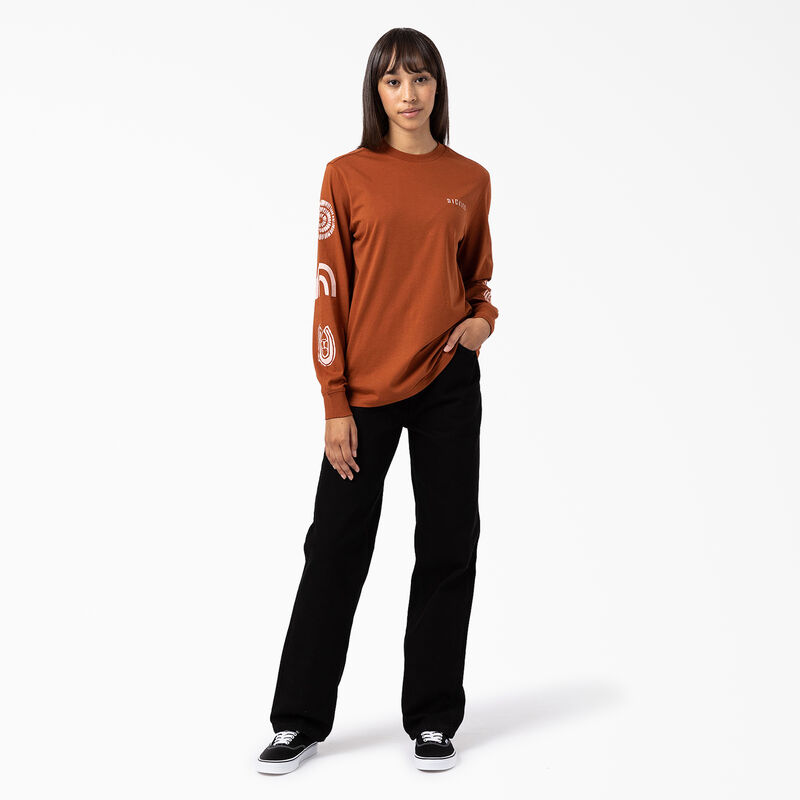 Dickies Falkville Long Sleeve T-Shirt Gingerbread Brown ID-l6JP2ijK
