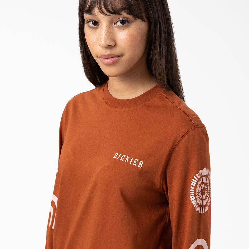 Dickies Falkville Long Sleeve T-Shirt Gingerbread Brown ID-l6JP2ijK