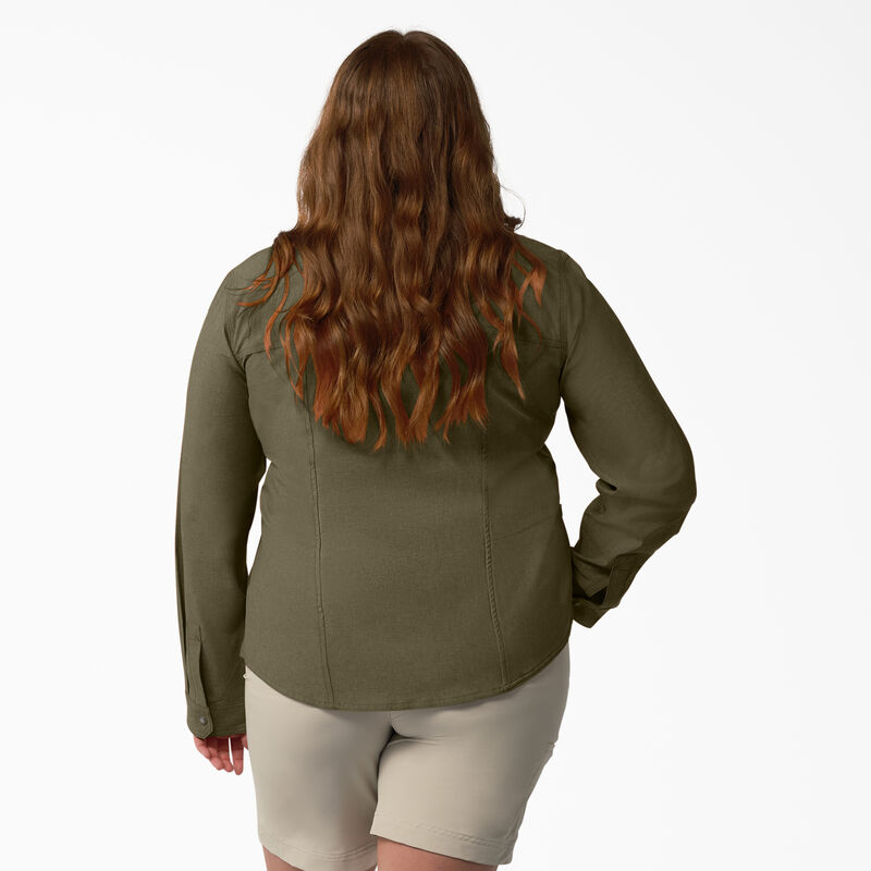 Dickies Plus Cooling Roll-Tab Work Shirt Military Green Heather ID-l9zNKbBc