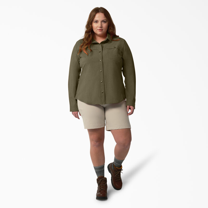 Dickies Plus Cooling Roll-Tab Work Shirt Military Green Heather ID-l9zNKbBc