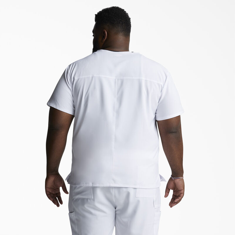Dickies Men's EDS Essentials V-Neck Scrub Top White ID-lJBXZv46