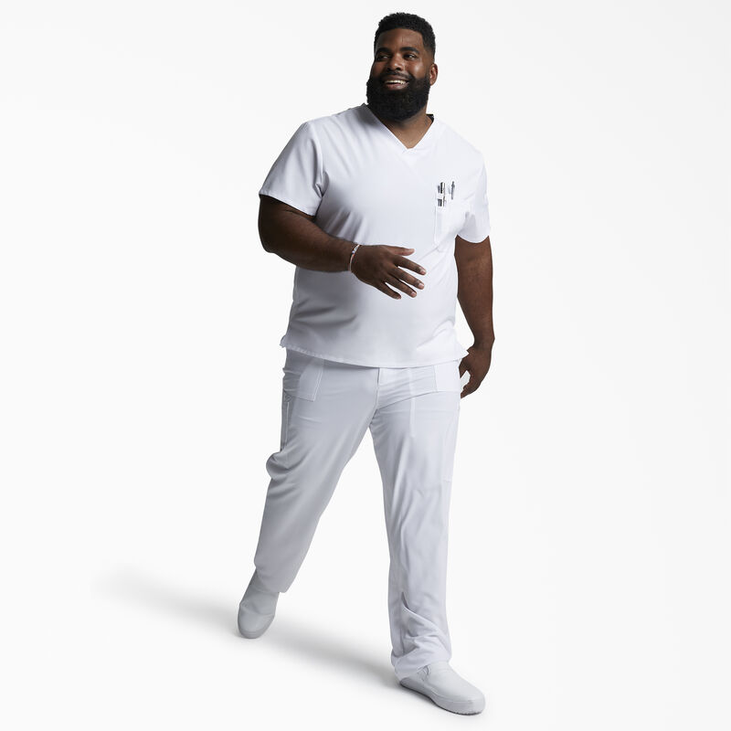 Dickies Men's EDS Essentials V-Neck Scrub Top White ID-lJBXZv46