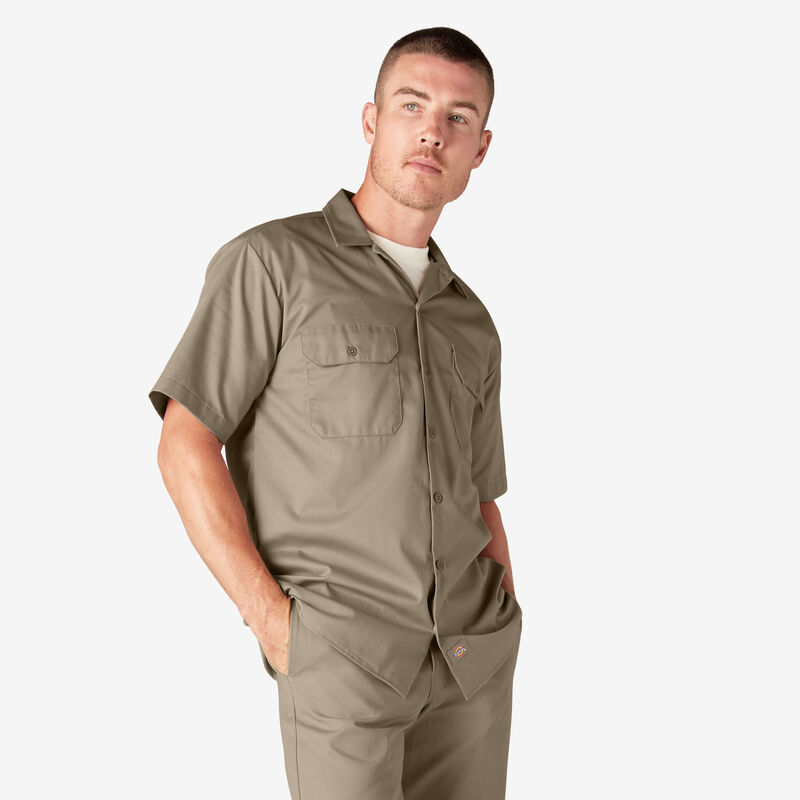 Dickies Short Sleeve Work Shirt Desert Sand ID-lg8uu9oU