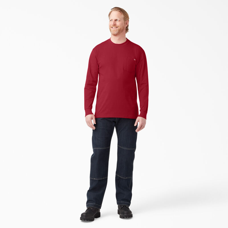 Dickies Heavyweight Long Sleeve Pocket T-Shirt English Red ID-lqRoY50c