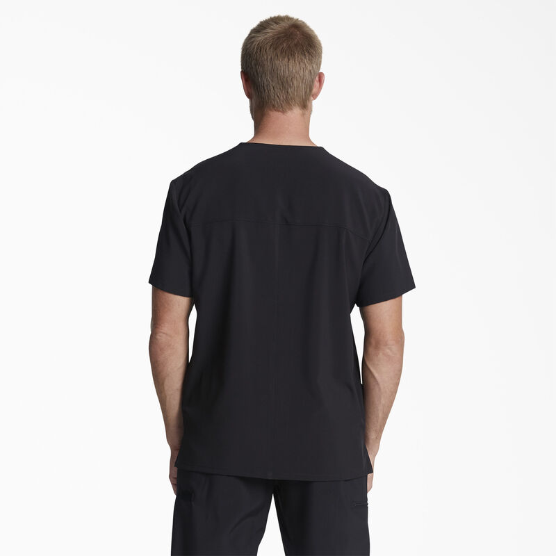 Dickies Men's EDS Essentials V-Neck Scrub Top with Patch Pockets Black ID-lsAw1t3d