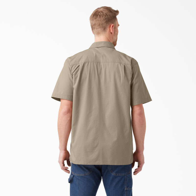 Dickies Short Sleeve Ripstop Work Shirt Rinsed Desert Sand ID-m7CI7JYz