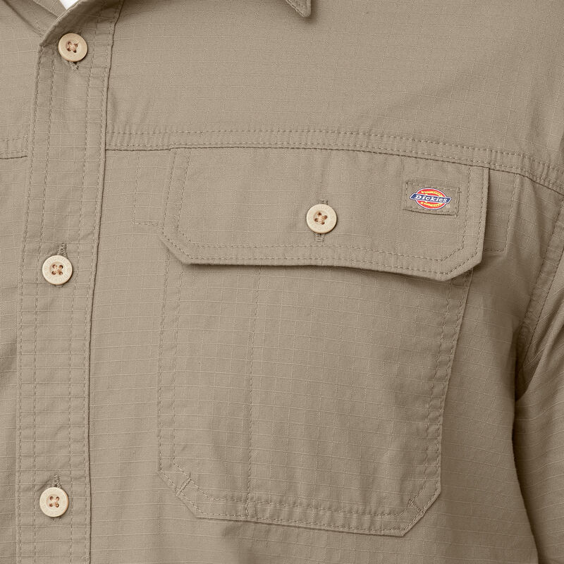 Dickies Short Sleeve Ripstop Work Shirt Rinsed Desert Sand ID-m7CI7JYz