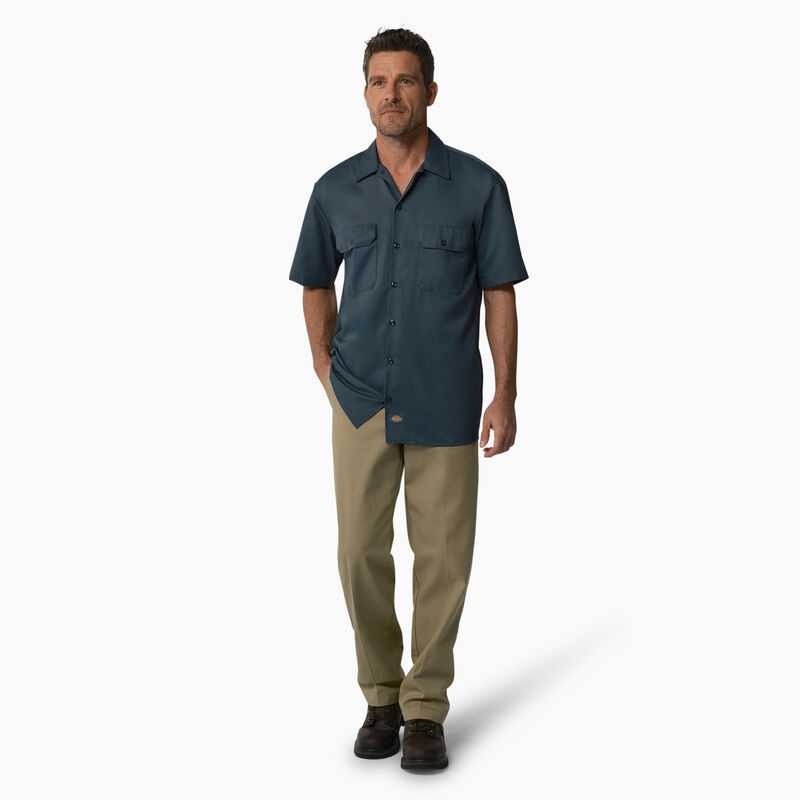 Dickies Short Sleeve Work Shirt Airforce Blue ID-m7ObQXNo
