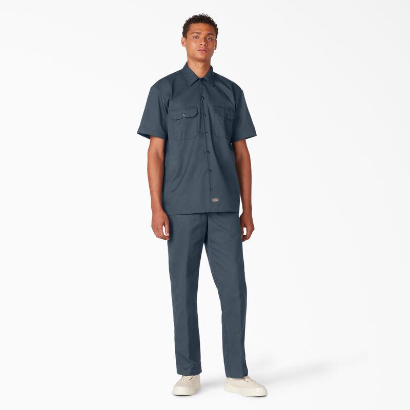 Dickies Short Sleeve Work Shirt Airforce Blue ID-m7ObQXNo