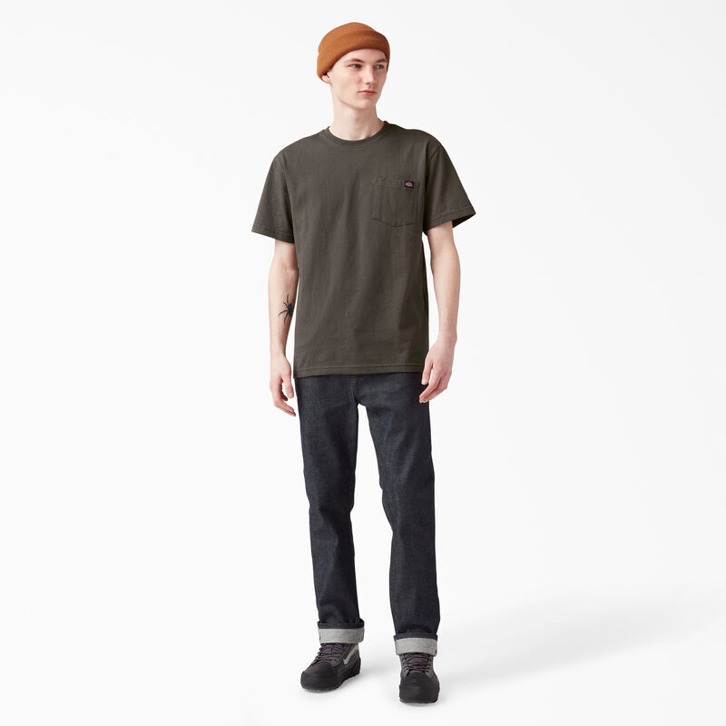 Dickies Heavyweight Short Sleeve Pocket T-Shirt Black Olive ID-mGDoEKib