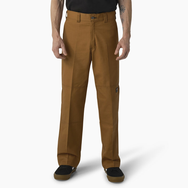 Dickies Skateboarding Regular Fit Double Knee Pants Brown Duck w/ Contrast Stitch ID-mJogwUtV