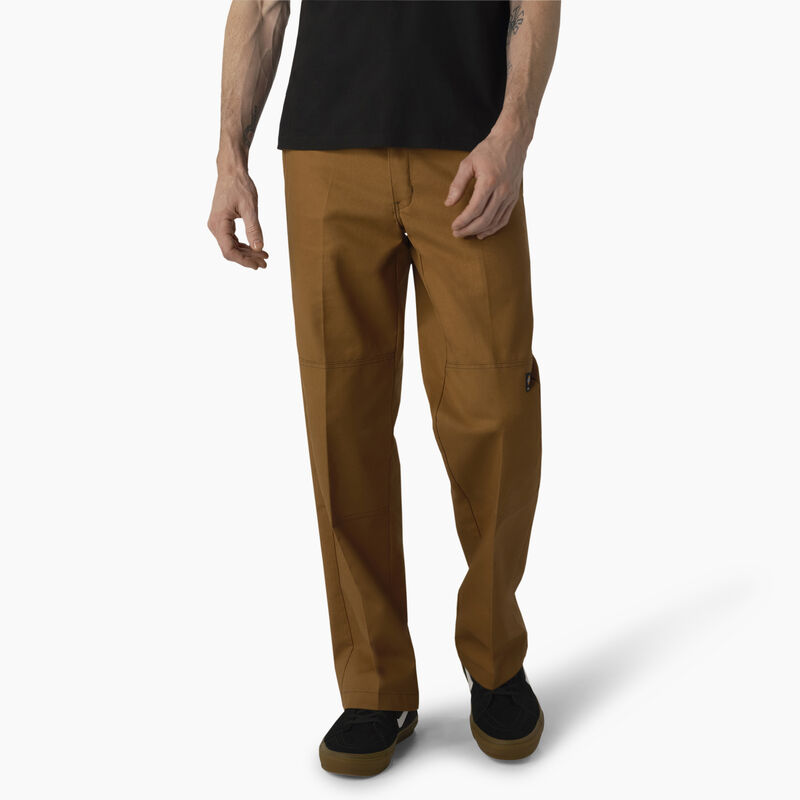 Dickies Skateboarding Regular Fit Double Knee Pants Brown Duck w/ Contrast Stitch ID-mJogwUtV