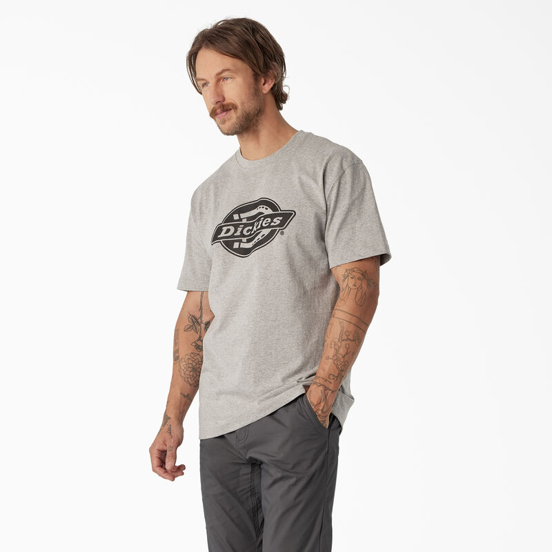 Dickies Short Sleeve Heavyweight Logo T-Shirt Heather Gray ID-mNxX5nGQ