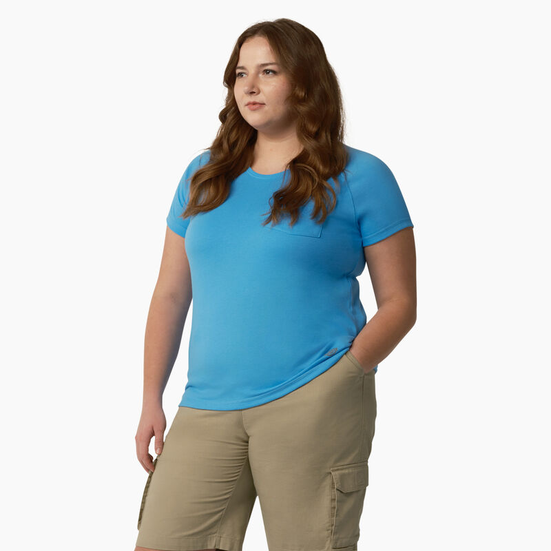 Dickies Plus Cooling Short Sleeve Pocket T-Shirt Azure Blue ID-mUCjnkux