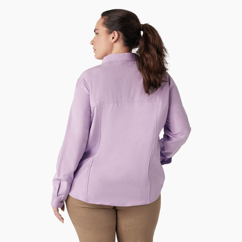 Dickies Plus Cooling Roll-Tab Work Shirt Purple Rose ID-mVJf0Arz