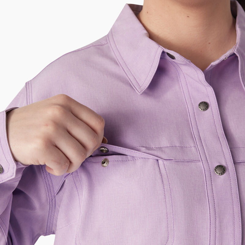 Dickies Plus Cooling Roll-Tab Work Shirt Purple Rose ID-mVJf0Arz
