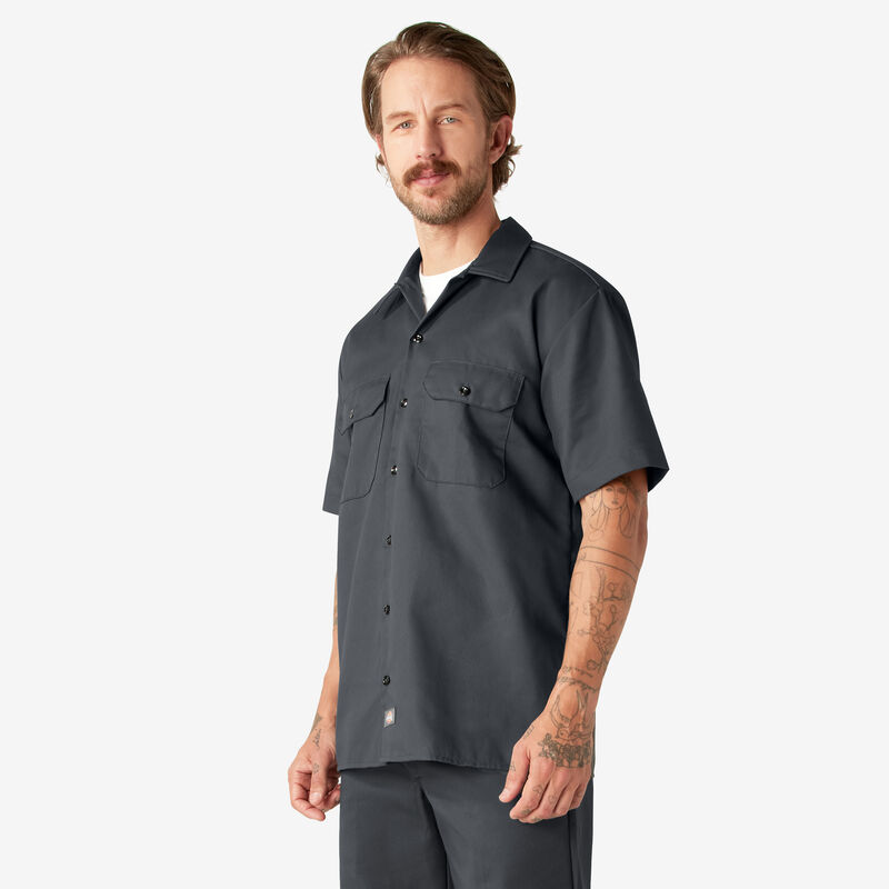 Dickies Short Sleeve Work Shirt Charcoal Gray ID-mbfFBGfO