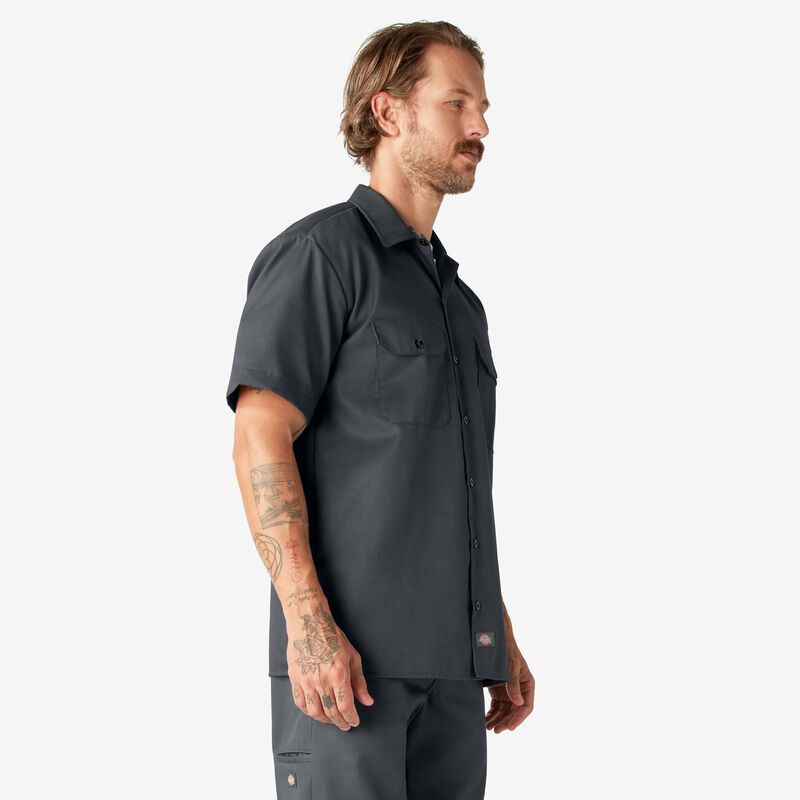 Dickies Short Sleeve Work Shirt Charcoal Gray ID-mbfFBGfO