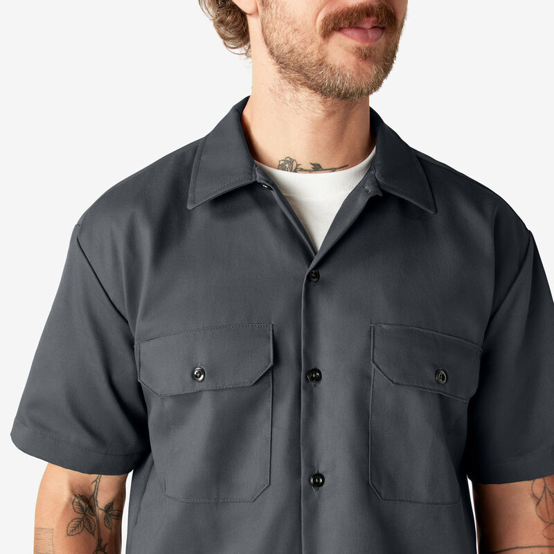 Dickies Short Sleeve Work Shirt Charcoal Gray ID-mbfFBGfO
