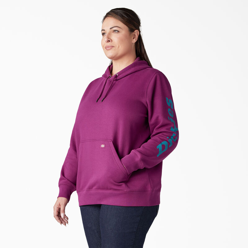 Dickies Plus Heavyweight Logo Sleeve Pullover Plum Caspia ID-mlRSBobv